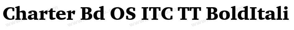 Charter Bd OS ITC TT BoldItalic字体转换